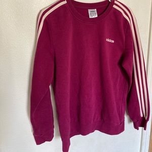 Adidas maroon crew each sweatshirt